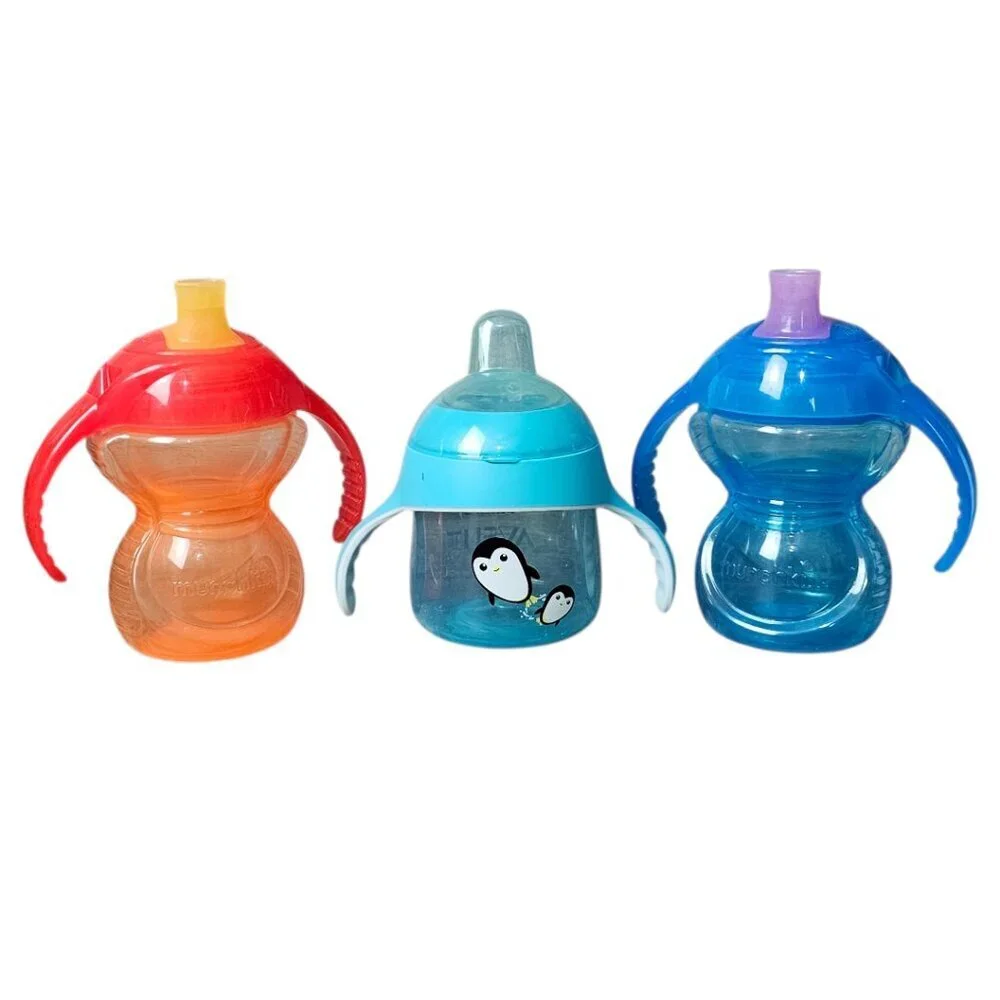 Munchkin Double Handle No Spill Toddler Trainer Sippy Cups Set of 3